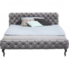 Bed Desire Velvet Silver Grey 180x200 cm